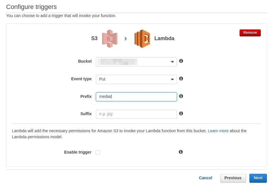 AWS Lambda configuration